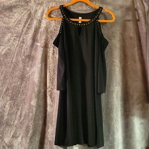 PerSeption Concept Black Open Shoulder Dress M
